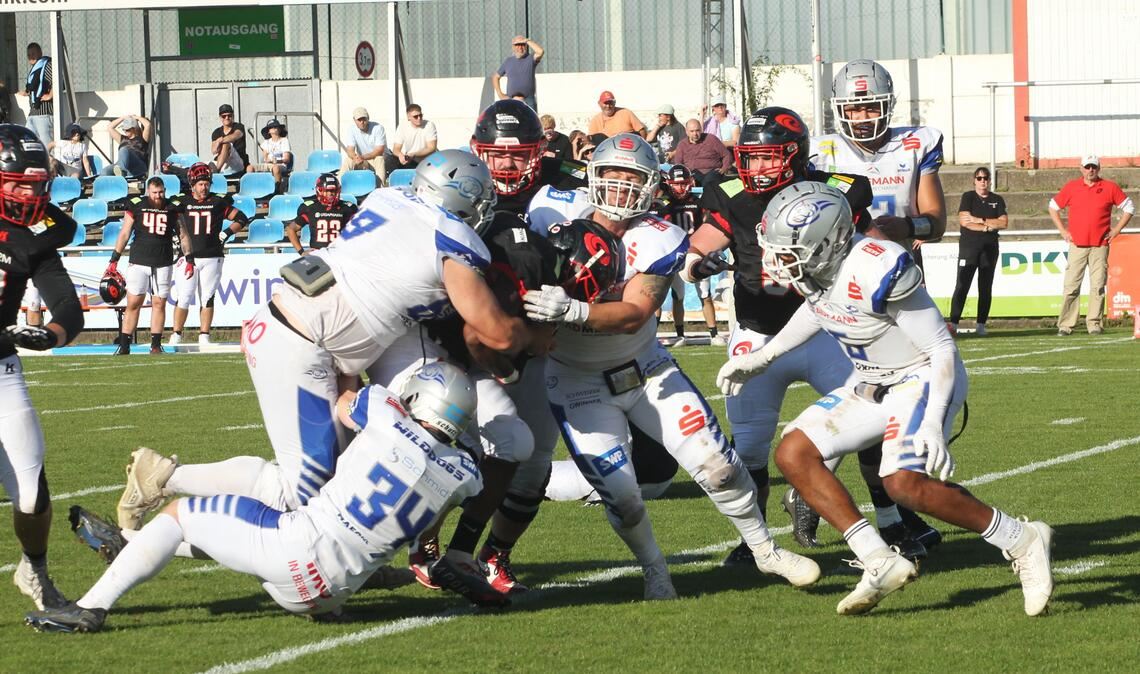 Premiere für die Wilddogs Die Wilddogs freuen sich auf ihr erstes GFL-Playoff-Spiel. Foto: Keller