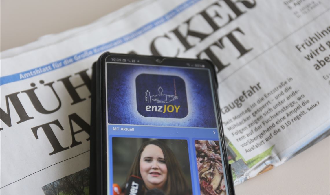 „enzJOY“ feiert ersten Geburtstag Die „enzJOY“-App gehört für viele Nutzerinnen und Nutzer zum Alltag. Foto: Deeg