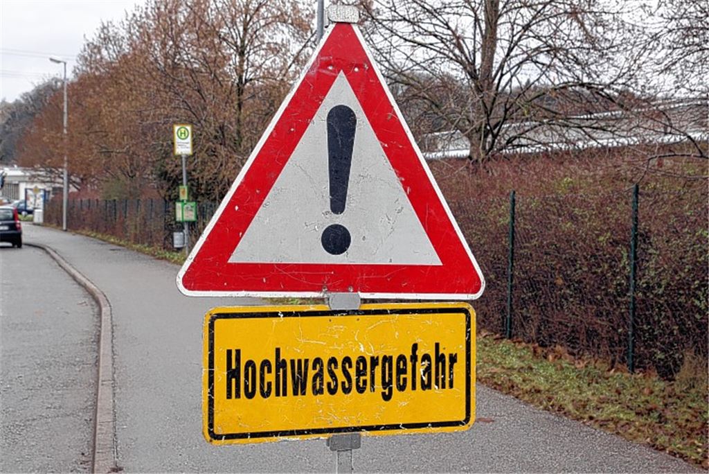 Die erste Warnstufe in Dürrmenz.