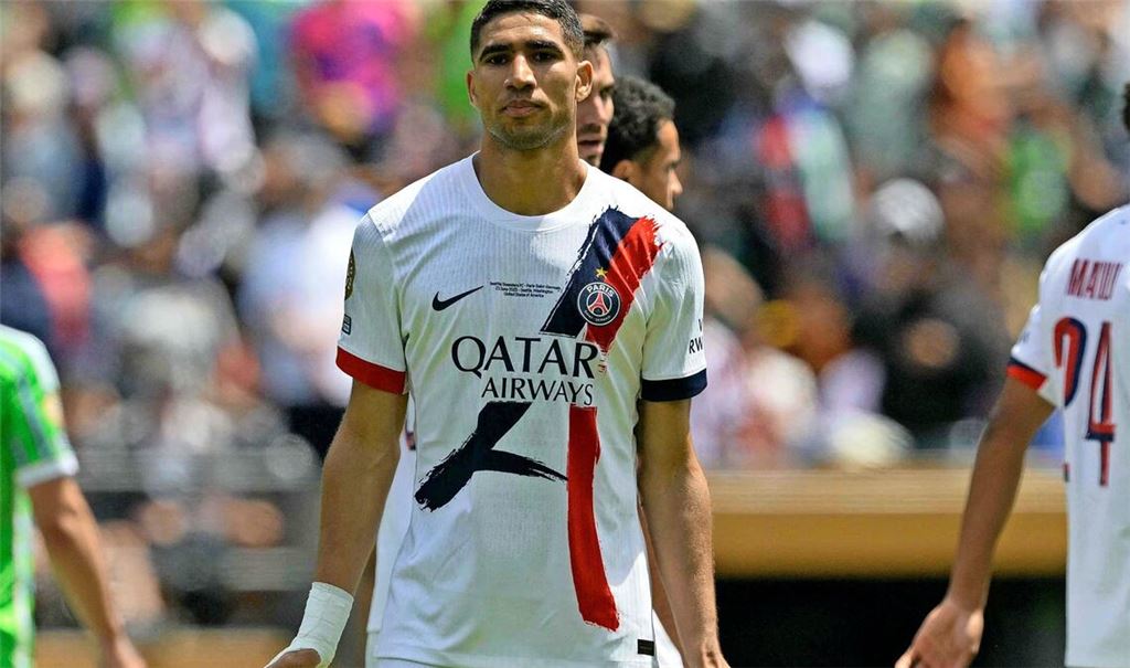 Die französische Justiz will  Achraf Hakimi von Paris Saint-Germain wegen des Vorwurfs der Vergewaltigung vor Gericht bringen (Archivfoto).
