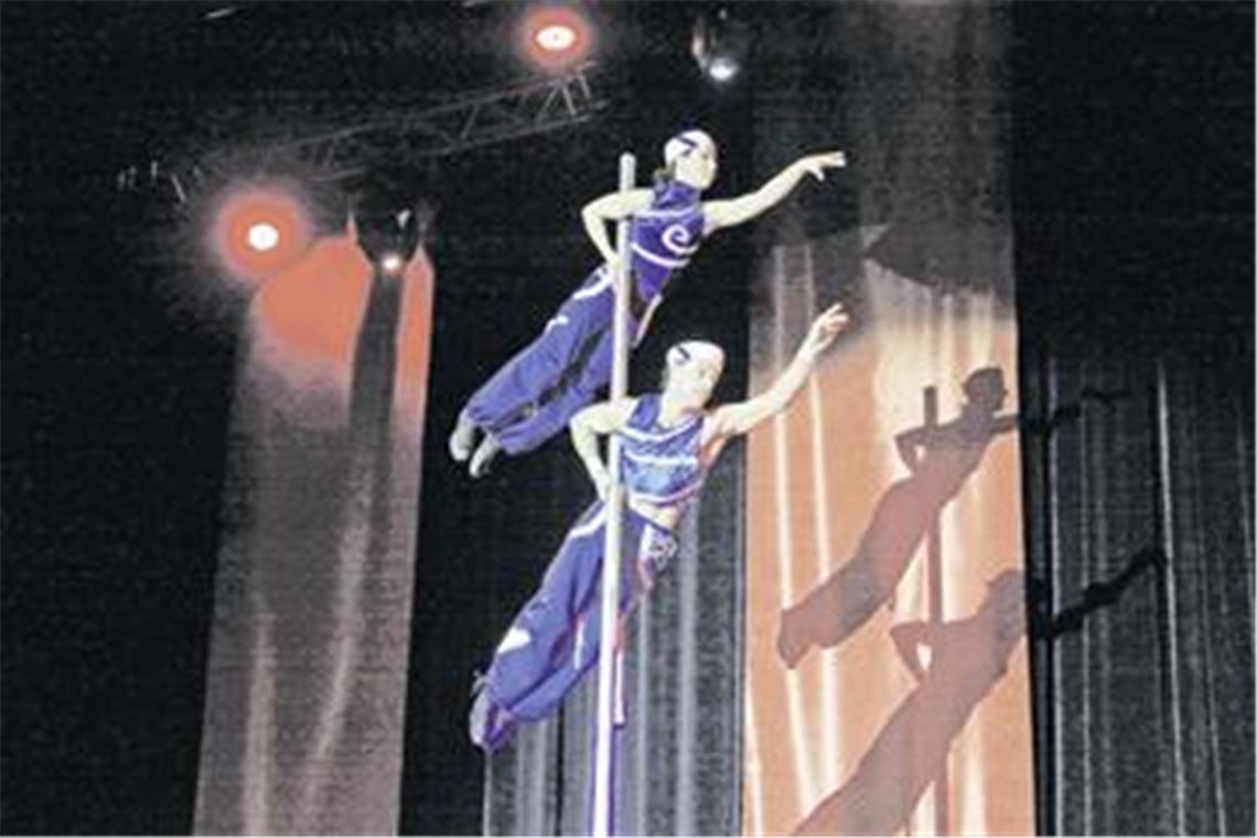 Die hohe Kunst der Akrobatik: Für die Leichtmatrosen von Nos Ipsi wird der Schiffsmast zur Bühne. Fotos: Hansen