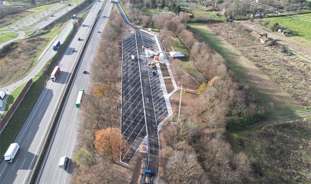 Die neue PWC-Anlage „Kämpfelbach“ an der A8. Foto: Autobahn-GmbH Niederlassung Südwest