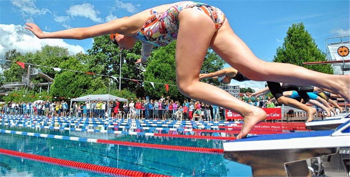 Die neuen Startblöcke im Mühlacker Freibad lassen die Schwimmer – hier Karoline Seemann von den Wasserfreunden Mühlacker – auf schnellere Zeiten hoffen. Fotos: Stahlfeld