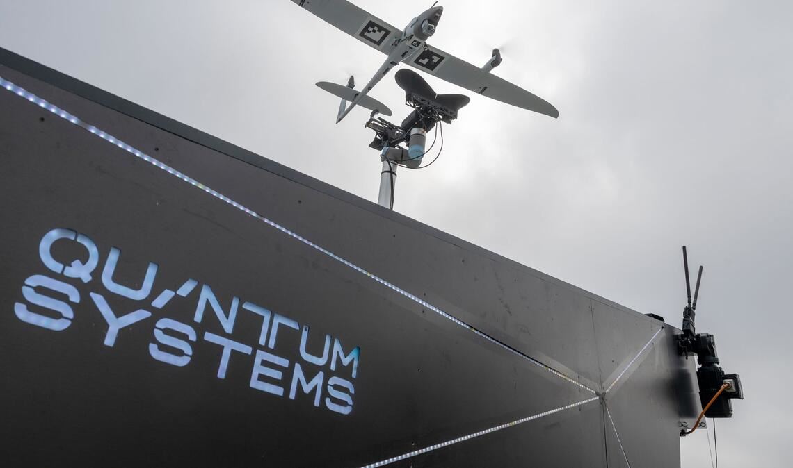 Die von Quantum Systems hergestellte Aufklärungsdrohne "Vector AI" (Archiv)