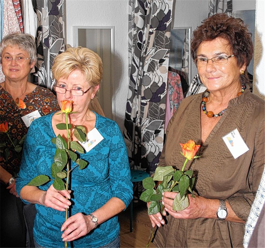 Dienst am Nächsten: Rosen als Dankeschön für die ehrenamtlichen Helferinnen.