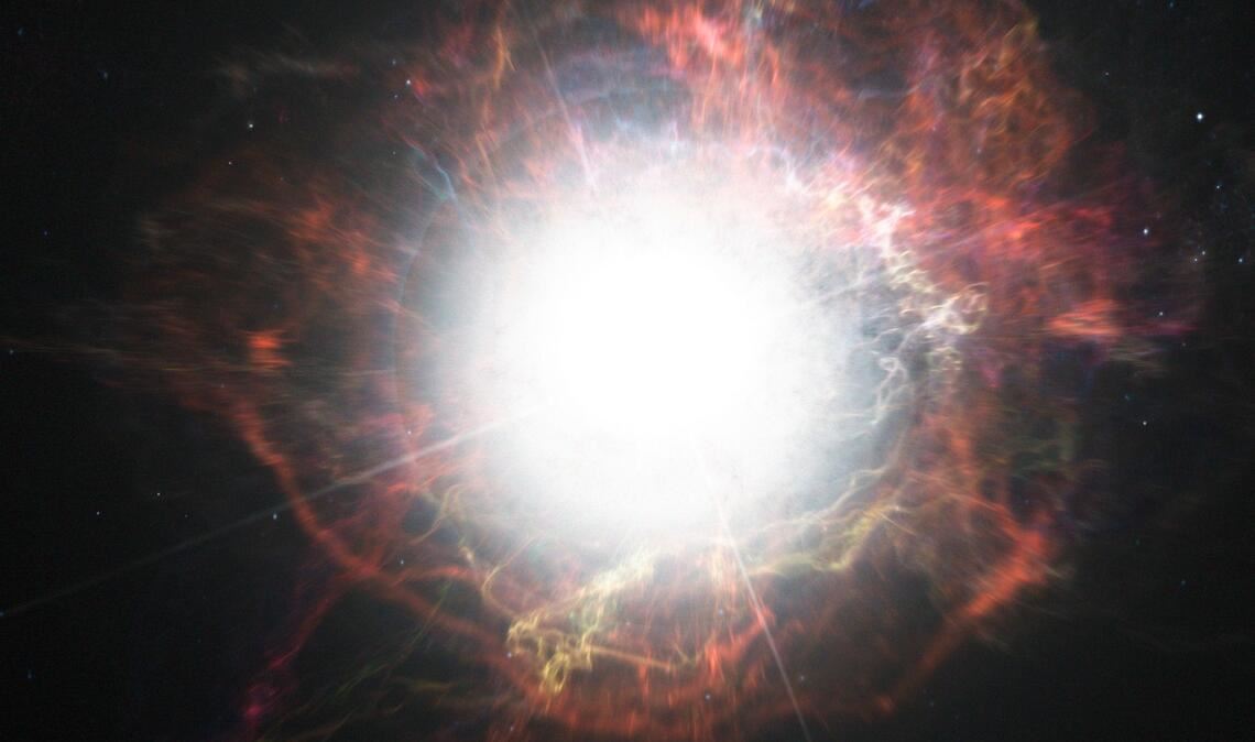 Diese künstlerische Darstellung zeigt eine Supernova-Explosion.
