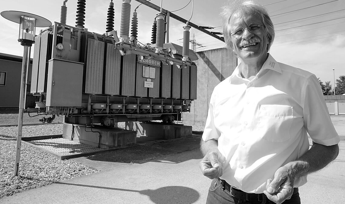 „Großes für die Stadt geschaffen“ Dieses Foto entstand 2017 aus Anlass eines großen Interviews, das Jürgen Meeh vor seiner Verabschiedung in den Ruhestand unserer Zeitung gab. Foto: Archiv