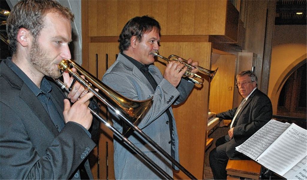 Dietmar Werner (v.li.), Michael Werner und Professor Franz Wassermann.