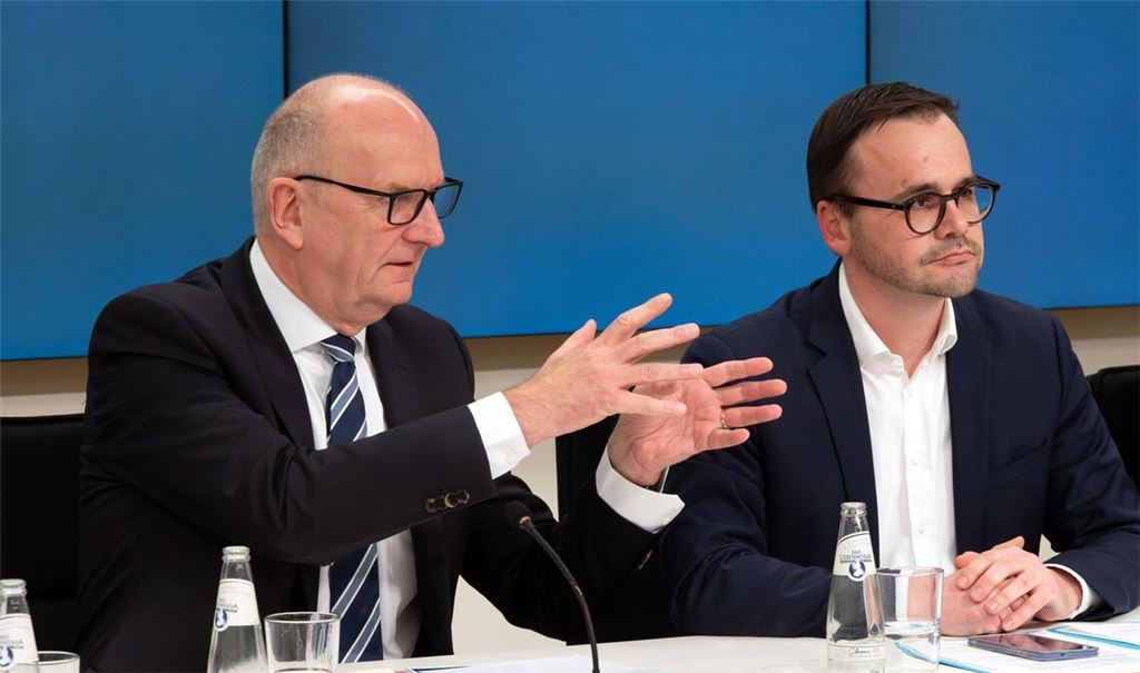 Dietmar Woidke, Brandenburgs Regierungschef, und Jan Redmann, CDU-Landesvorsitzender, präsentieren ihre Ziele für eine gemeinsame Koalition.