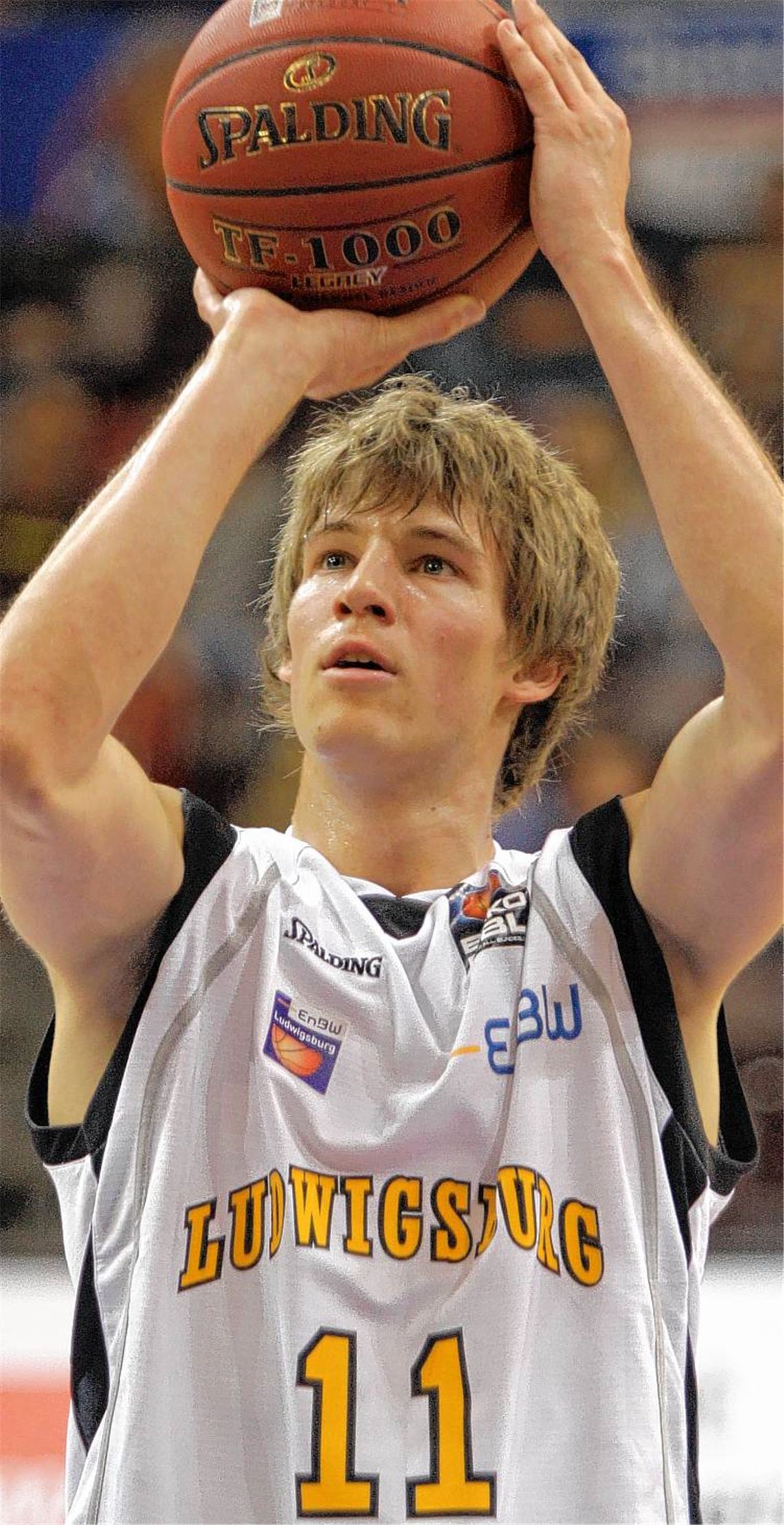 Distanzwürfe sind die Stärke von Bundesliga-Profi Tim Koch aus Dürrn. Foto: Baumann