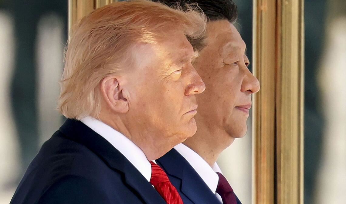Donald Trump auf Staatsbesuch in China mit dem chinesischen Präsidenten Xi Jinping.

Foto: Kyodo News/actionpress