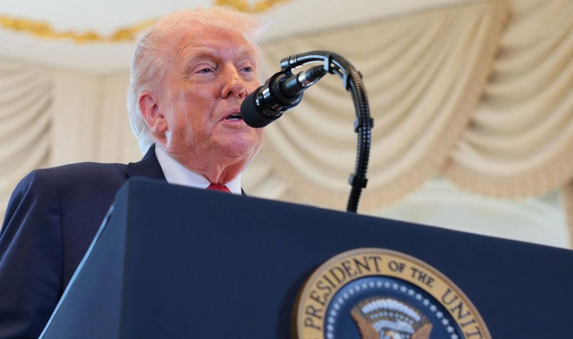 Donald Trump verkündete auf der Plattform Truth Social neue Strafzölle gegen Deutschland und weitere europäische Länder (Archivbild).