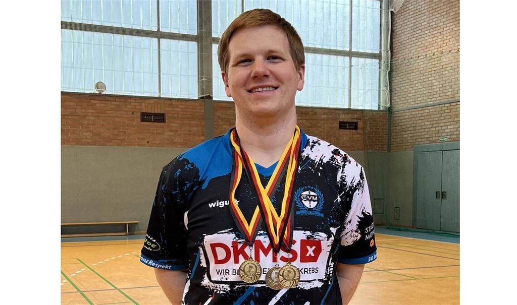 Doppelte Freude: Matthias Kroll hat Gold im Einzel und Doppel geholt. Foto: privat