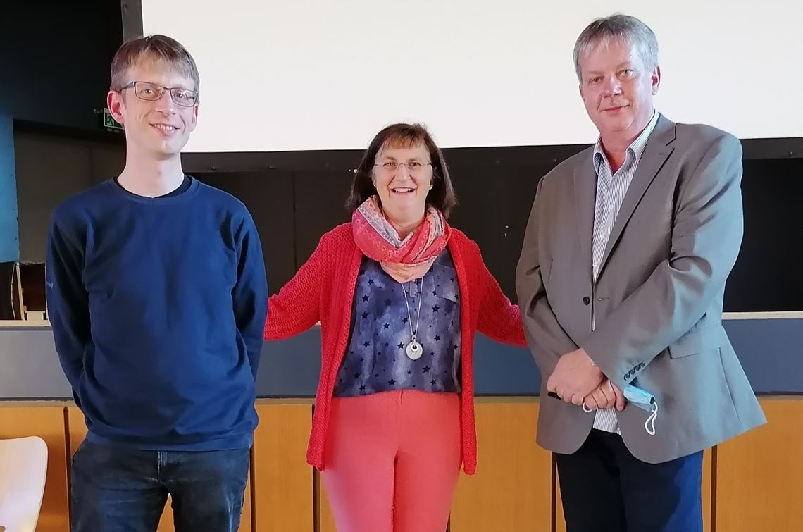 Dorothea Vinçon mit Markus Epting (li.) und Thomas Ende. Foto: privat