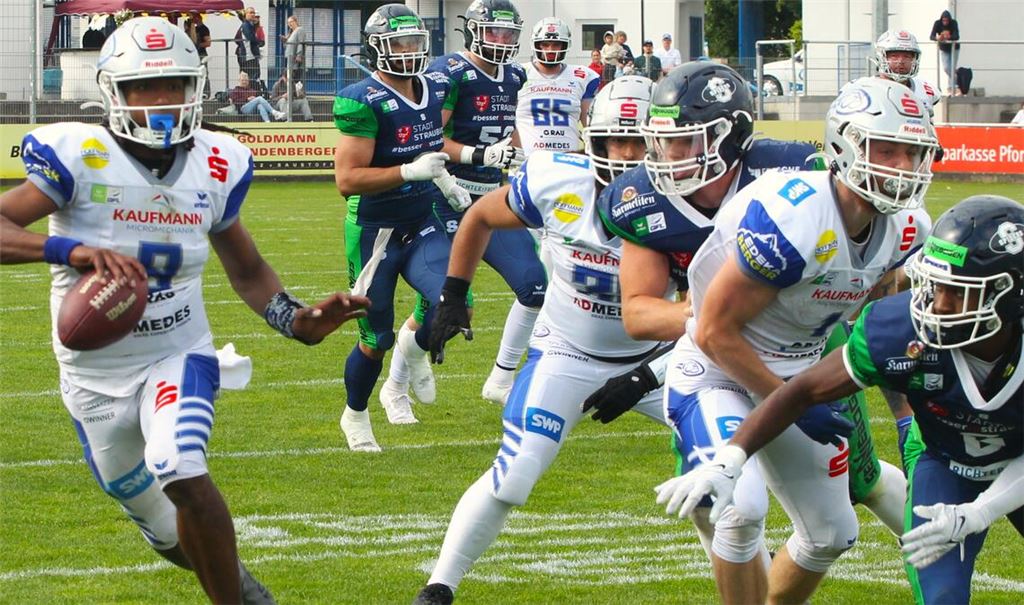 Dre Harris (li.) und die Pforzheim Wilddogs mischen die Südgruppe der GFL auf. 