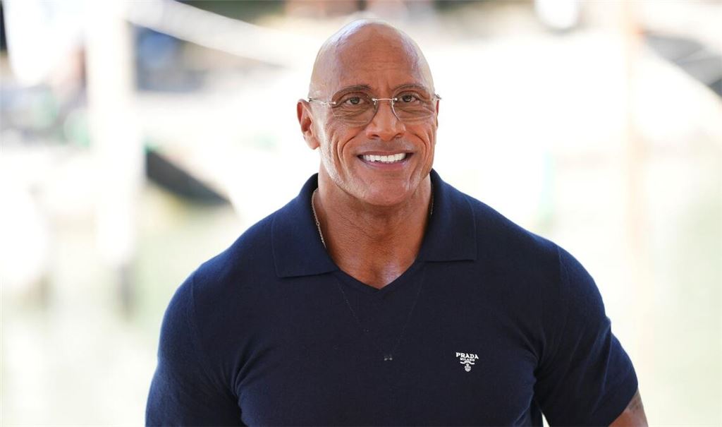 Dwayne Johnson bei seiner Ankunft auf dem Lido.