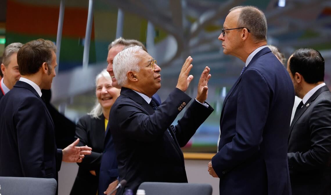 EU-Ratspräsident Costa muss beim Gipfel eine Äußerung des Kanzlers zurechtrücken.