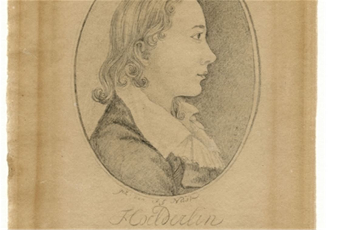 Ein Blick auf den jungen Dichter: Friedrich Hölderlin (1770 bis 1843) im Alter von 18 Jahren. Bleistiftzeichnung seines Freundes Immanuel Nast. Bild: DLA Marbach