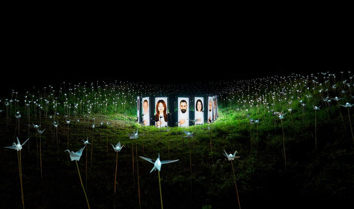 Ein Eindruck von der Kunst-Installation „Wunschlichter“, die bereits in Calw Station gemacht hat. Am Samstag wird sie in den Enzgärten aufgebaut. Fotos: privat