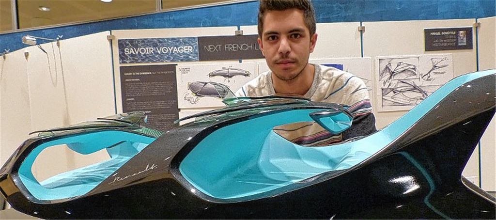 Ein Fahrzeug wie ein Rochen: Flügel über dem Fahrer und den vorne sitzenden Passagieren sollen nach der Vorstellung von Manuel Schöttle ans Meer erinnern.