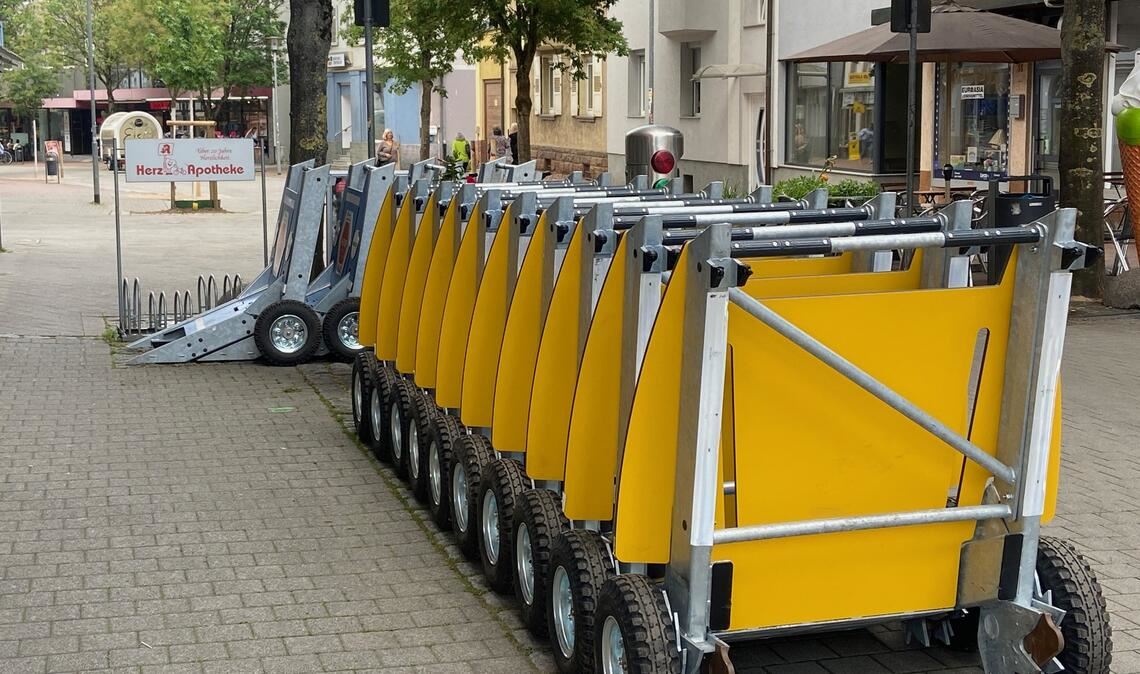 Ein Faktor für Sicherheit: mobile Sperren beim „Mühlacker Frühling“. Foto: Archiv
