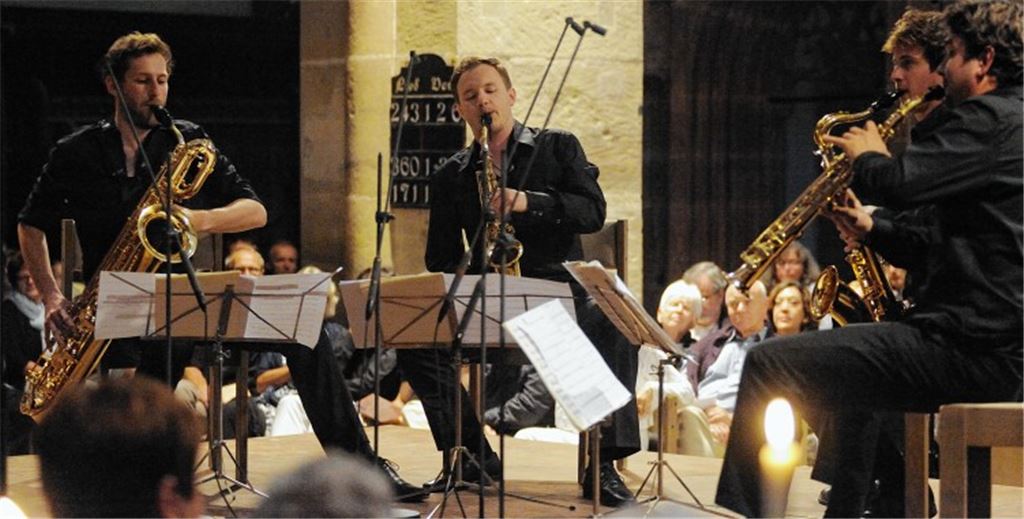 Ein Klangfeuerwerk für Saxophon-Fans: Das „Signum saxophone quartet“ aus Köln im Maulbronner Kloster. 
