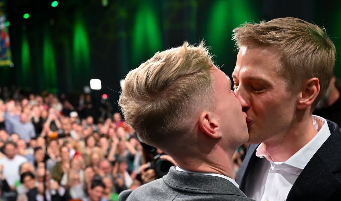 Ein Kuss für "die Liebe meines Lebens".