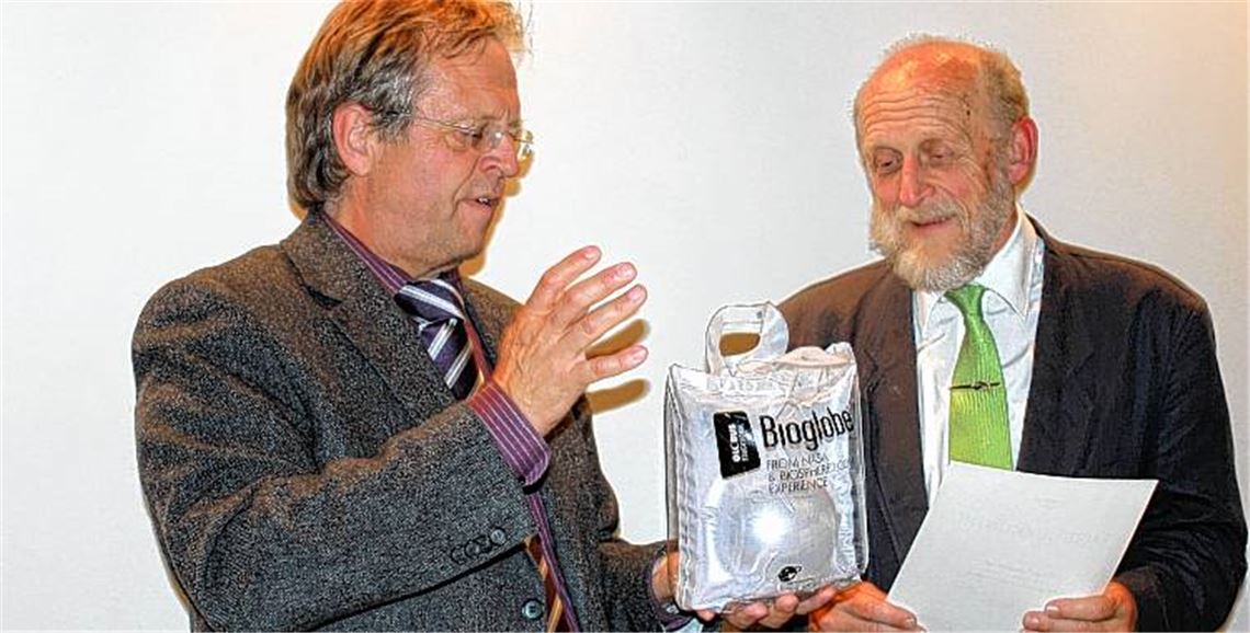 Ein Mini-Biotop zum Abschied: Werner Henle (li.) und Werner Schmid-Burger.