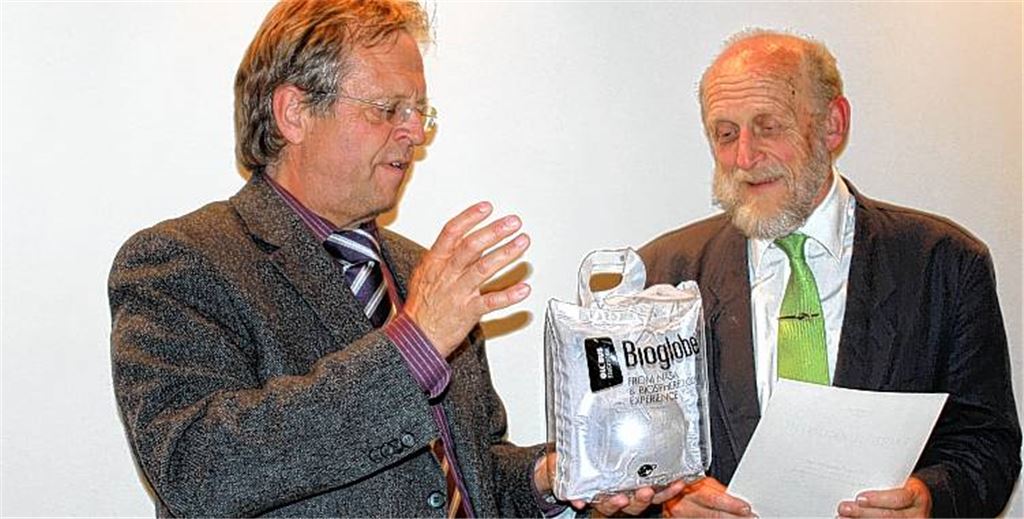 Ein Mini-Biotop zum Abschied: Werner Henle (li.) und Werner Schmid-Burger.