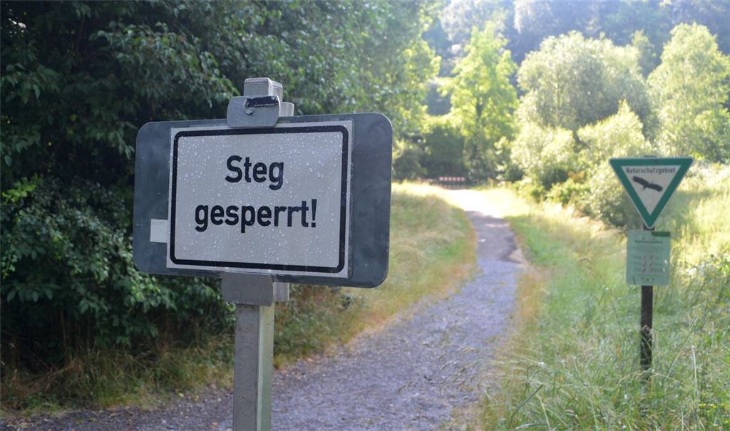Ein Neubau des derzeit gesperrten Stegs soll 2024 angegangen werden. Foto: Stahlfeld