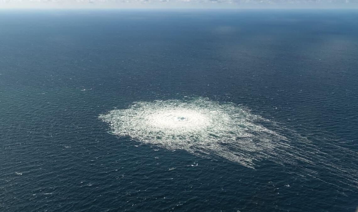 Ein Nord-Stream-2-Gasleck