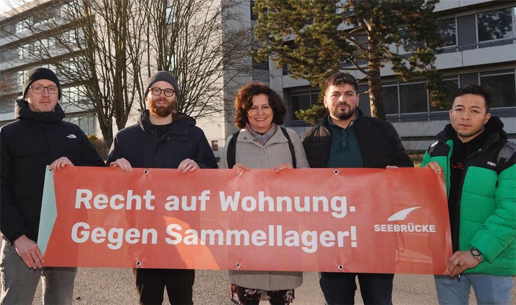 Ein Pforzheimer Bündnis setzt ein Zeichen gegen zentrale Flüchtlingseinrichtungen. Foto: Roller