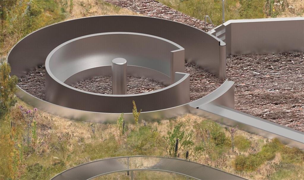 Ein Plan war unter anderem, auf dem Ziegeleigelände ein Kunstwerk zu installieren, das auf einem Becken aus dem Pforzheimer Emma-Jaeger-Bad aufbaut. Foto: Archiv