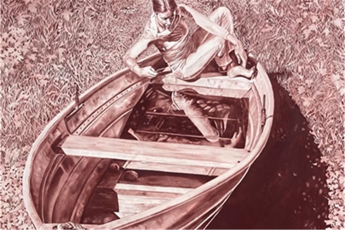 Mit im Boot Ein Thema unserer Zeit: Das Bild „Narcissism“ des Künstlers Markus Magenheim. Foto: privat
