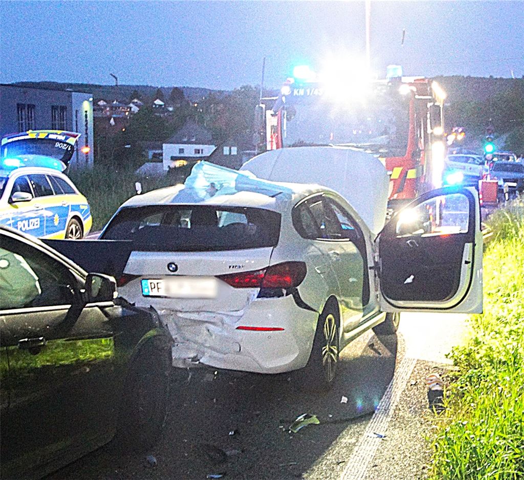 Ein Unfall im Baustellenbereich sorgt für Behinderungen. Foto: Einsatz-Report 24
