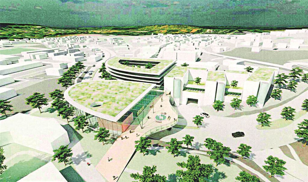 Ein erster Entwurf zur „Neuen Mitte“ in Mühlacker. Abbildung: Archiv