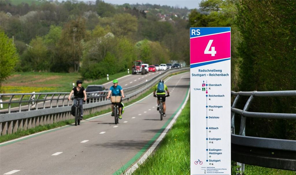 Ein neu gebauter Radschnellweg im Filstal – die Mehrheit der Bürger blickt aktuell aber mehr auf den öffentlichen Nahverkehr.