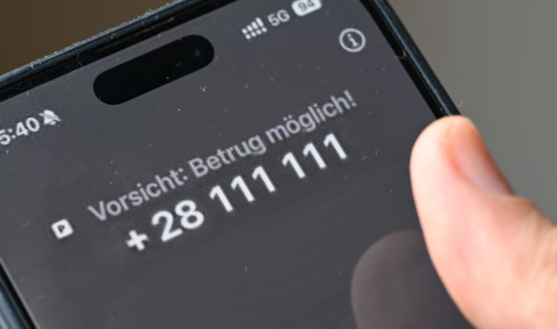 Ein simulierter Abzocke-Anruf bei einem Vodafone-Test im vergangenen Jahr. (Symbolbild)