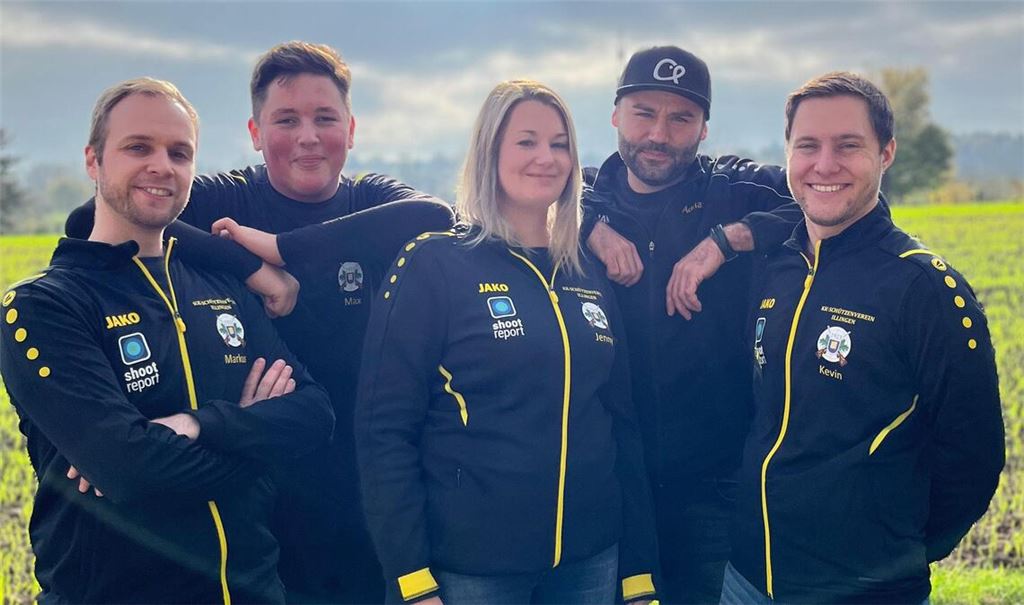 Ein starkes Team in der Landesliga: die Illinger Schützen Markus Burkhardt, Max Fink, Jenny Gneiser, Adrian Mannhardt und Kevin Striegel (v.li.) führen die Tabelle weiter an.