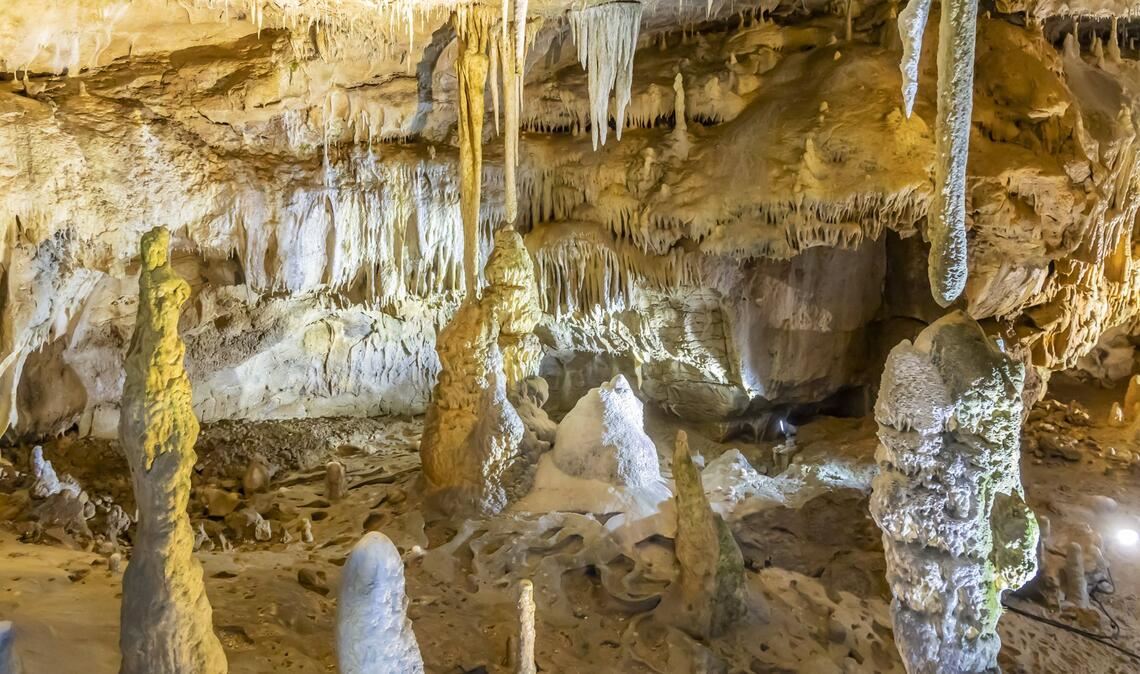 Eine Höhle der Schwäbischen Alb ist die Kulisse für ein Abenteuer in Iris Lemanczyks Kinderbuch „Fischi tappt im Dunkeln“. Unser Bild zeigt die Bärenhöhle bei Sonnenbühl-Erpfingen.