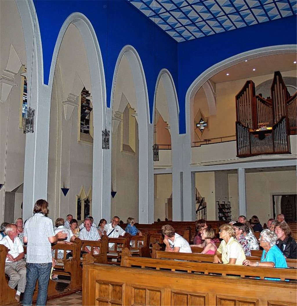 Eine Station des abendlichen Orgelspaziergangs war die Herz-Jesu-Kirche in Mühlacker.