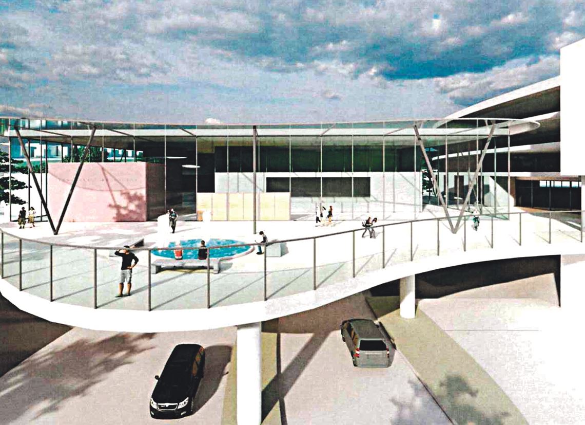 „Ohne Mut bewegt sich nichts“ Eine Studie zum Bau einer neuen Stadthalle über der überdeckelten B10. Grafik: MESA