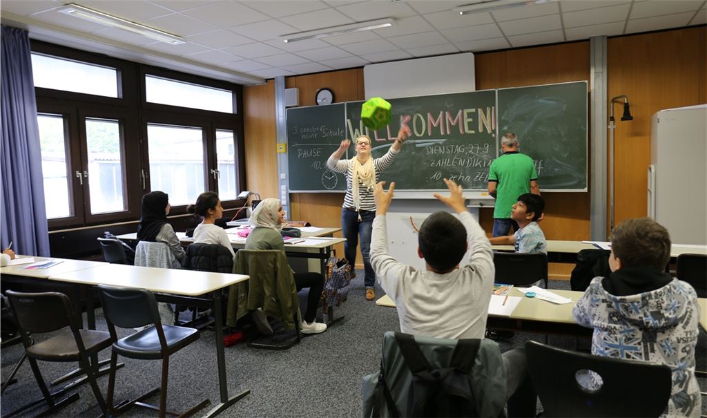 Eine Vorbereitungsklasse für Kinder und Jugendliche ohne oder mit nur geringen Deutschkenntnissen am Theodor-Heuss-Gymnasium zu Beginn des Schuljahrs 2016/2017. Foto: Archiv