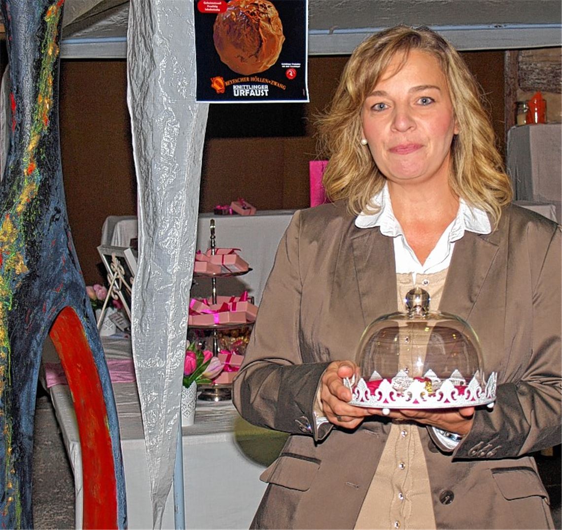 Einen höllischen Genuss verspricht die Faust-Praline, kreiert von Claudia Fürsicht-Gerst aus Bretten.