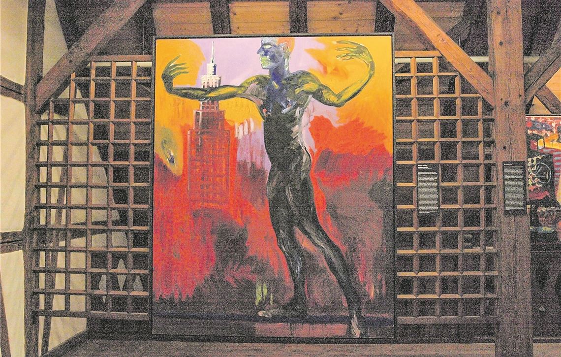 Eines der Gemälde aus der neu konzipierten Ausstellung „Träume vom Eigentlichen“. Fotos: Filitz