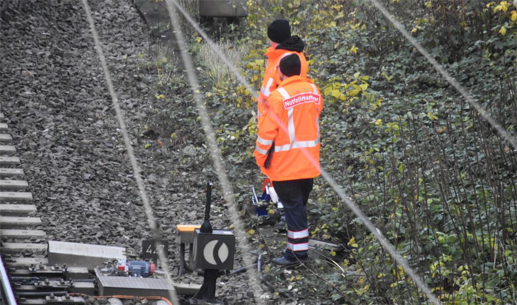 Einsatz an der Bahnlinie. Foto: Myroshnichenko