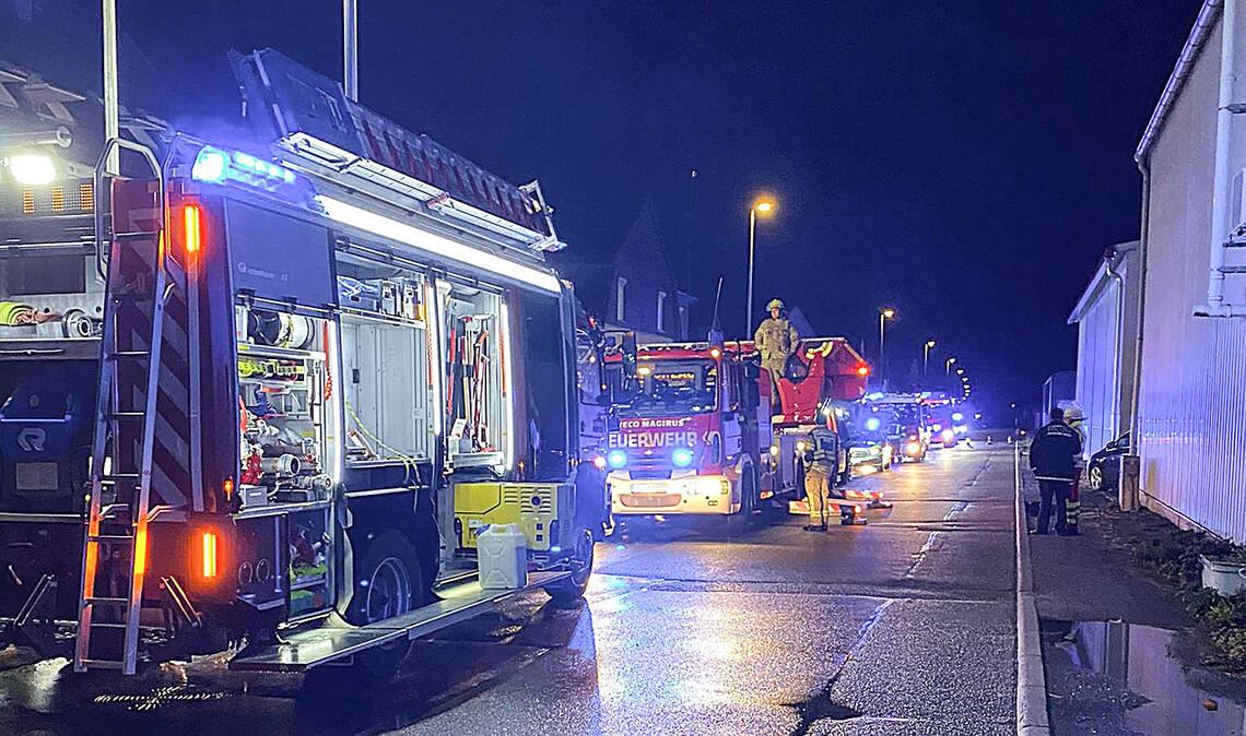 Einsatz in der Luigstraße in Illingen: Als gegen 4.30 Uhr am Mittwochmorgen die Feuerwehr alarmiert wird, sind noch Menschen in dem Gebäude eingeschlossen. Fotos: Feuerwehr Illingen