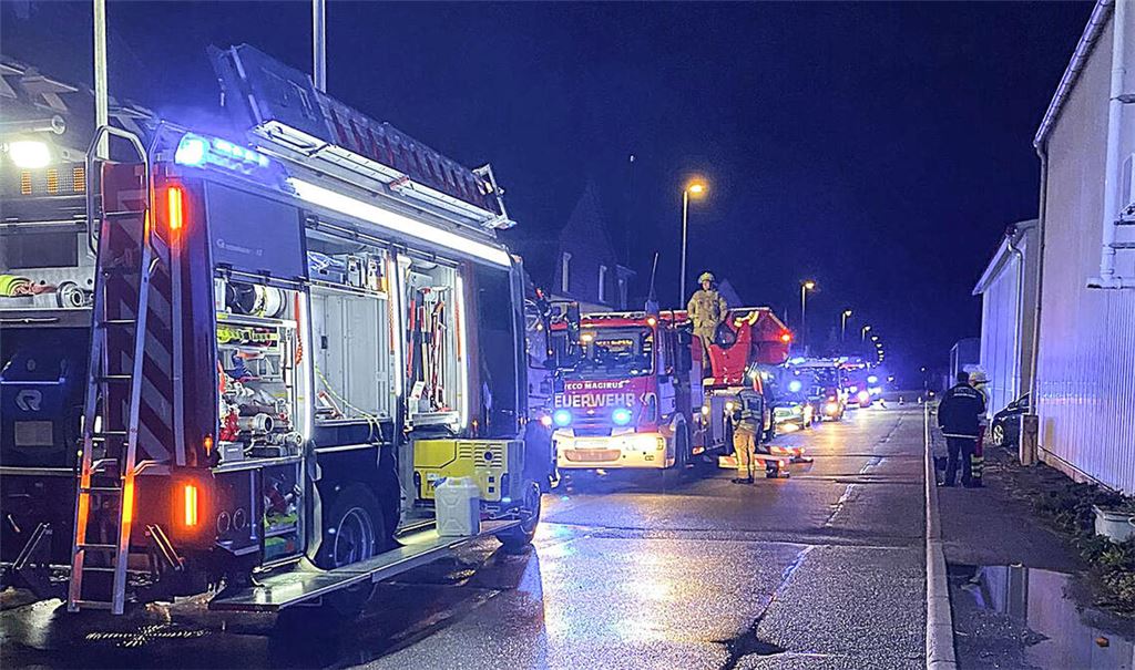 Einsatz in der Luigstraße in Illingen: Als gegen 4.30 Uhr am Mittwochmorgen die Feuerwehr alarmiert wird, sind noch Menschen in dem Gebäude eingeschlossen. Fotos: Feuerwehr Illingen