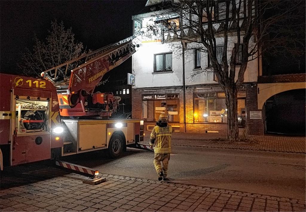 Einsatz mit Drehleiter
