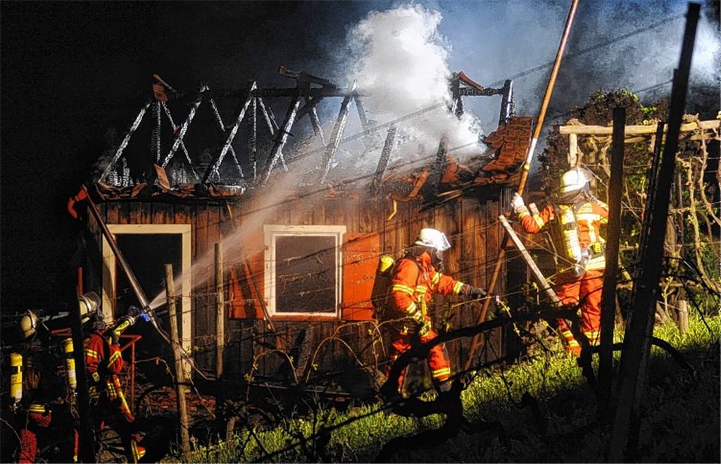 Weinberghütte brennt nieder